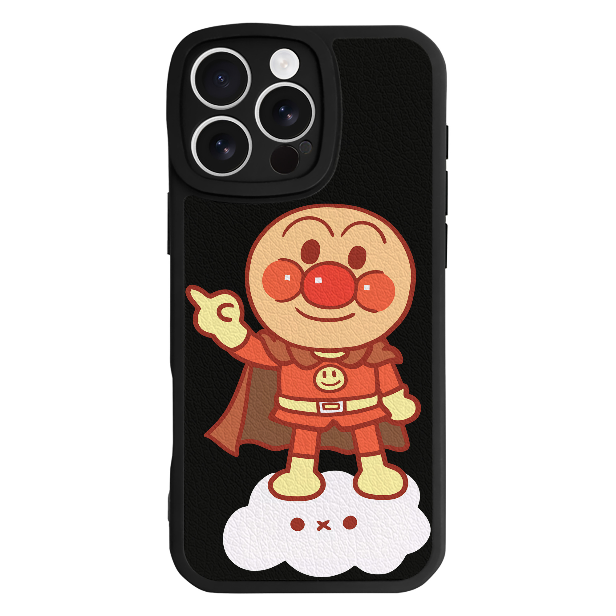 （画像用） アンパンマン Anpanman 【iPhone 16シリーズ対応】シリコンスマホケース（レザー調） 材質：シリコン